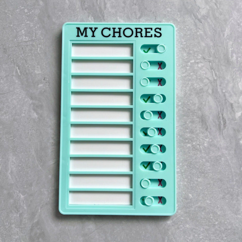 Self-Discipline Check-In Device with Replaceable Memo Pad