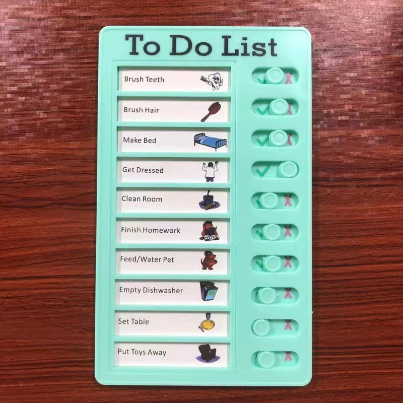 Self-Discipline Check-In Device with Replaceable Memo Pad