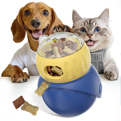 Self-entertaining and boring dog toys that leak food