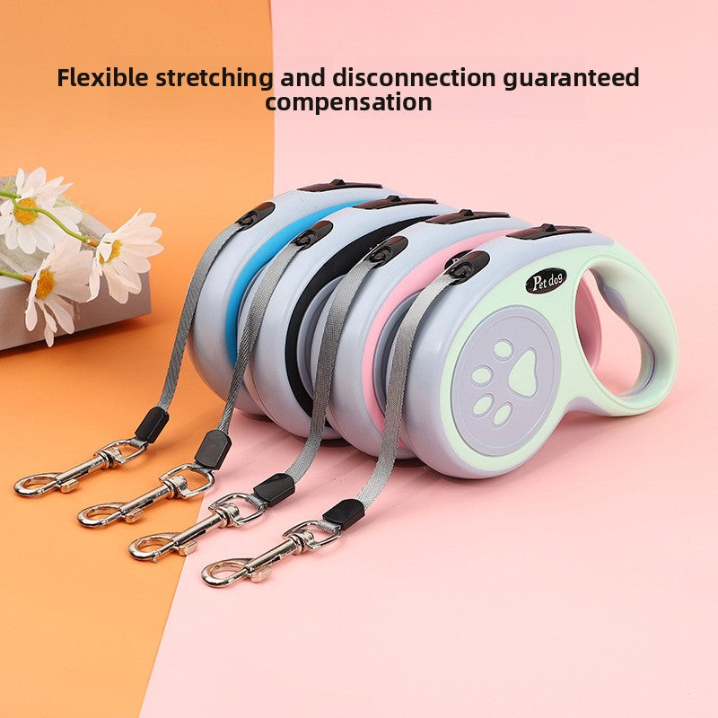 Self-expanding dog leash
