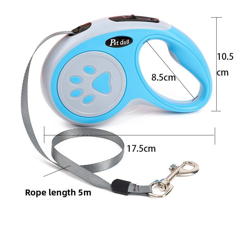 Self-expanding dog leash