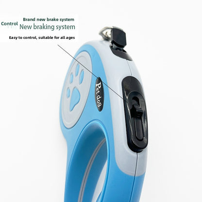 Self-expanding dog leash