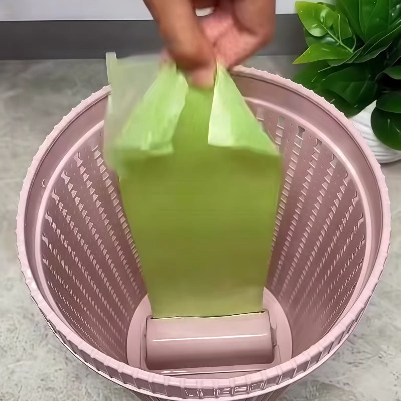 Self-Pumping Trash Can with Press Ring
