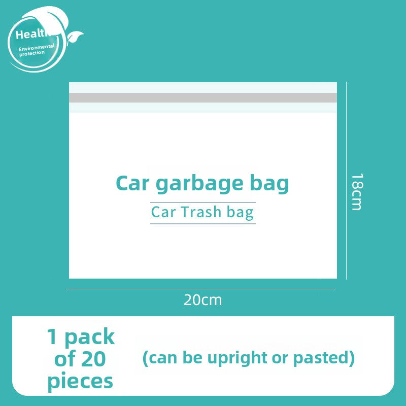 Self-standing disposable car trash bag