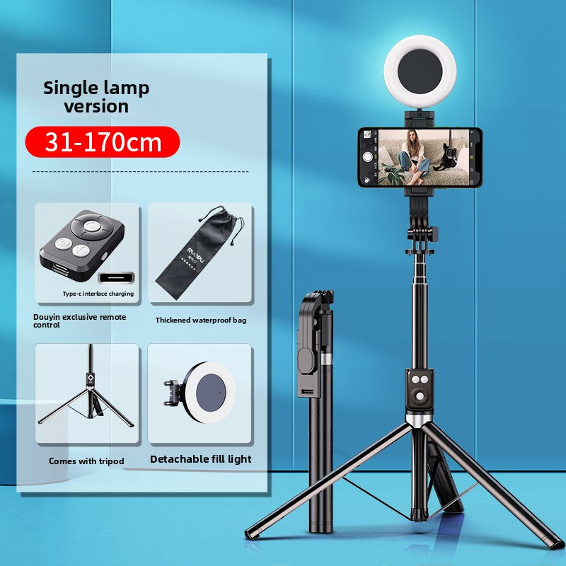 Selfie stick tripod phone holder