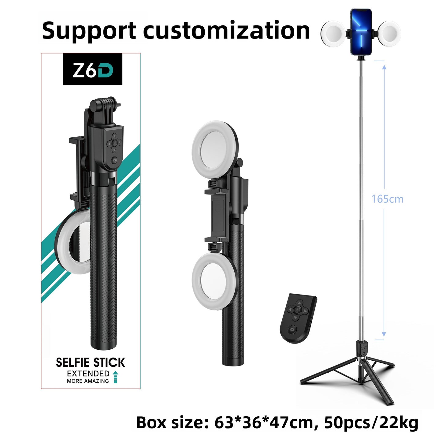 Selfie stick tripod