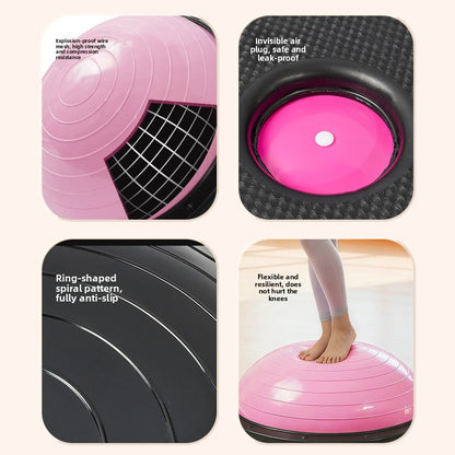 Semi-Circular Balance Ball for Yoga and Home Fitness