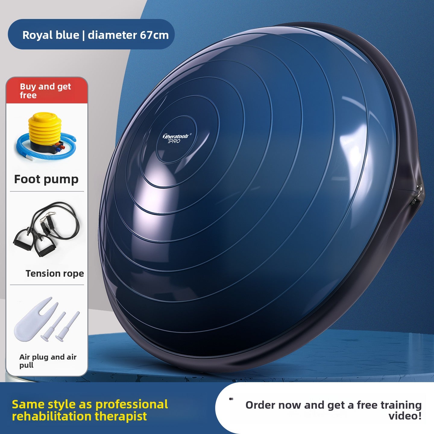 Semi-circular balancing ball