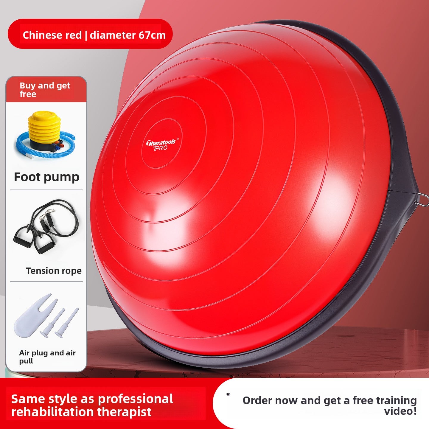 Semi-circular balancing ball