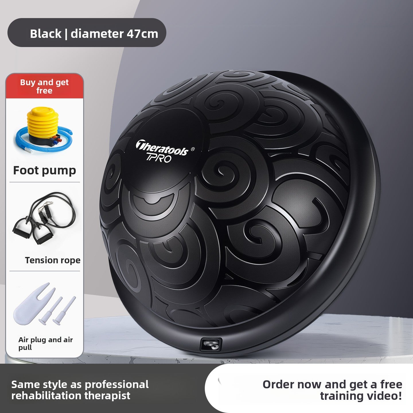 Semi-circular balancing ball