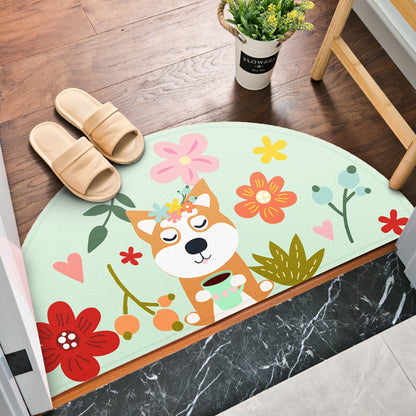 Semi-circular MATS at the entrance of the bedroom and bathroom