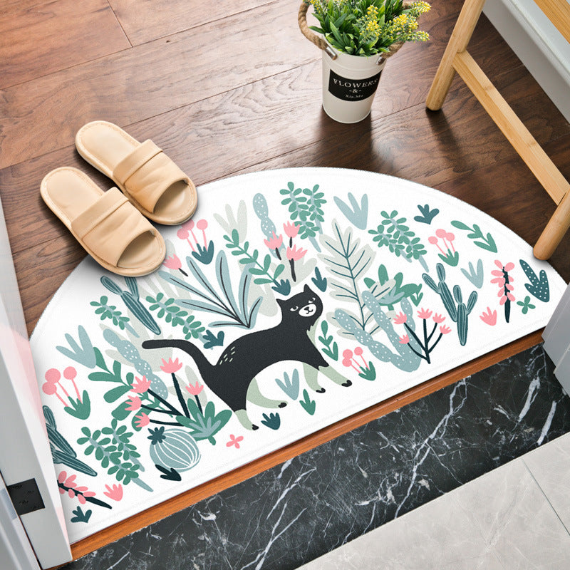 Semi-circular MATS at the entrance of the bedroom and bathroom