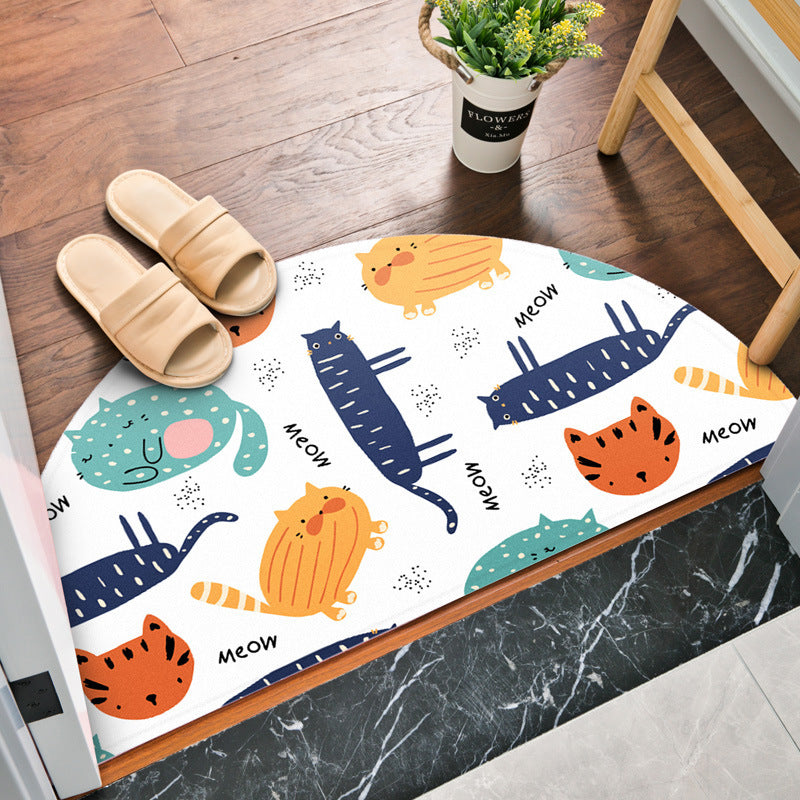 Semi-circular MATS at the entrance of the bedroom and bathroom