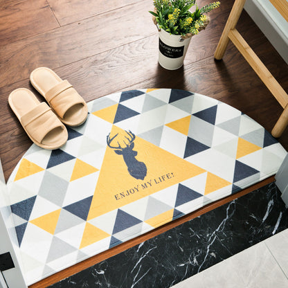 Semi-circular MATS at the entrance of the bedroom and bathroom