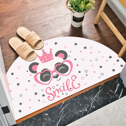 Semi-circular MATS at the entrance of the bedroom and bathroom