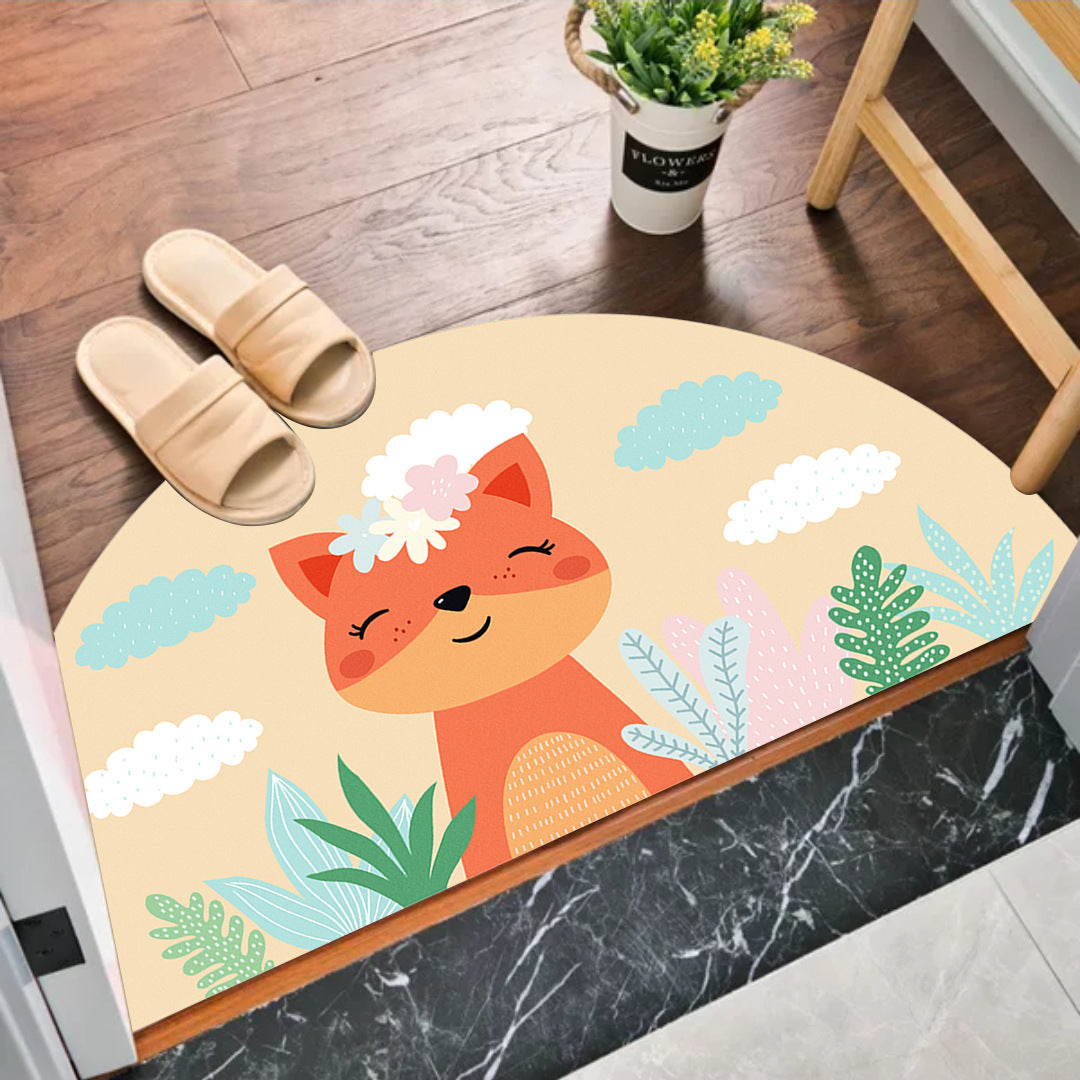 Semi-circular MATS at the entrance of the bedroom and bathroom