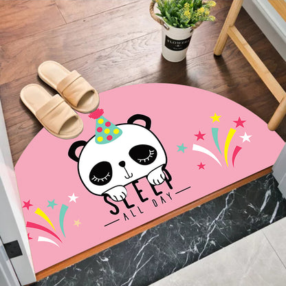 Semi-circular MATS at the entrance of the bedroom and bathroom
