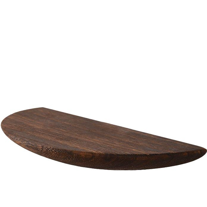 Semi Circular Wall Mounted Shelf Solid Wood Storage Rack