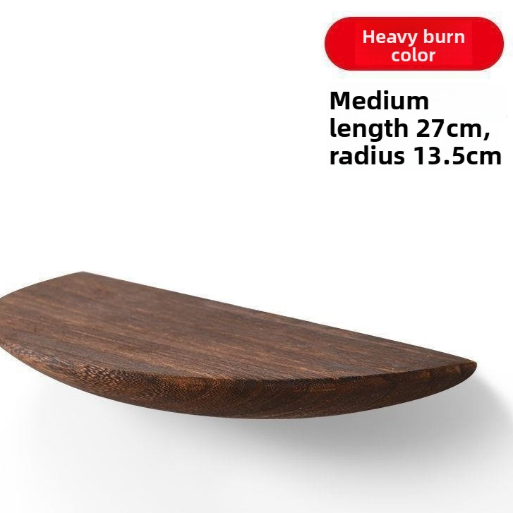 Semi Circular Wall Mounted Shelf Solid Wood Storage Rack