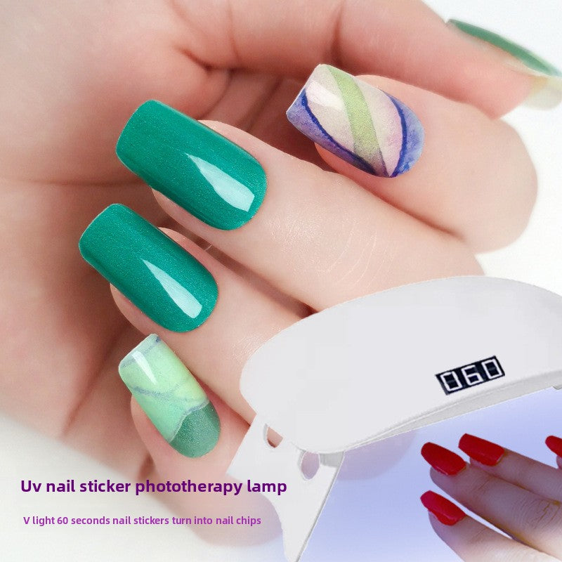 Semi-Cured UV Gel Nail Stickers with Assorted Designs