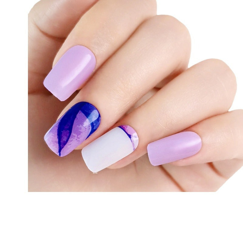 Semi-Cured UV Gel Nail Stickers with Assorted Designs