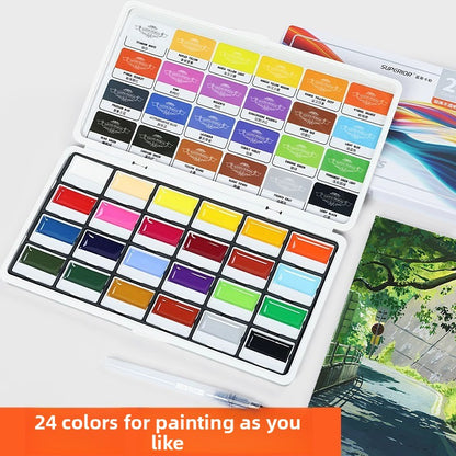Semi-Dry Solid Watercolor Paint Set