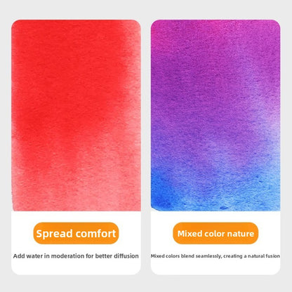 Semi-Dry Solid Watercolor Paint Set