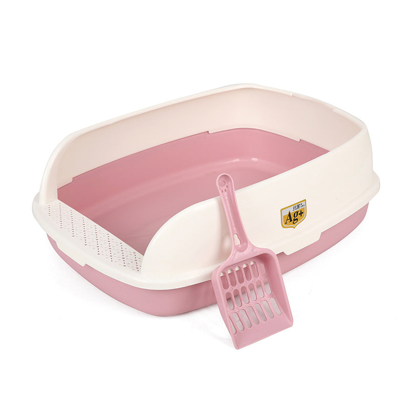 Semi-Enclosed Cat Litter Box