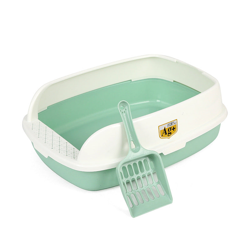 Semi-Enclosed Cat Litter Box