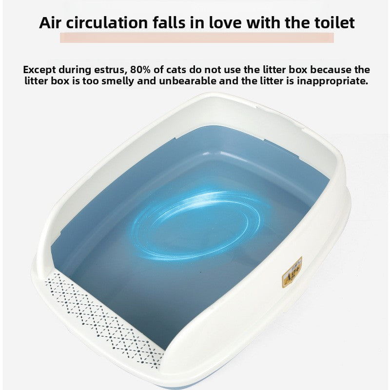Semi-Enclosed Cat Litter Box