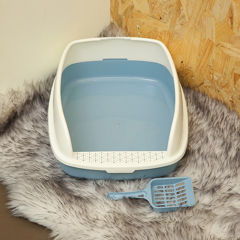 Semi-Enclosed Cat Litter Box