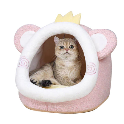 Semi-Enclosed Washable Pet Bed