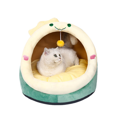 Semi-Enclosed Washable Pet Bed