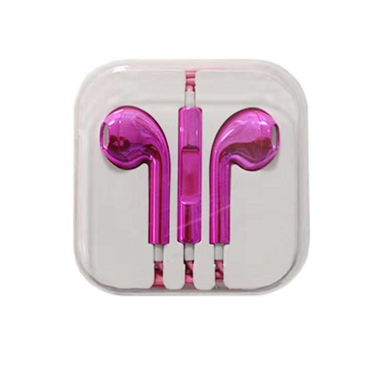 Semi-In-Ear Wired Headphones with Microphone and Bass Sound