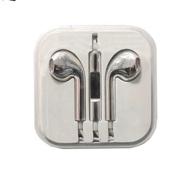 Semi-In-Ear Wired Headphones with Microphone and Bass Sound