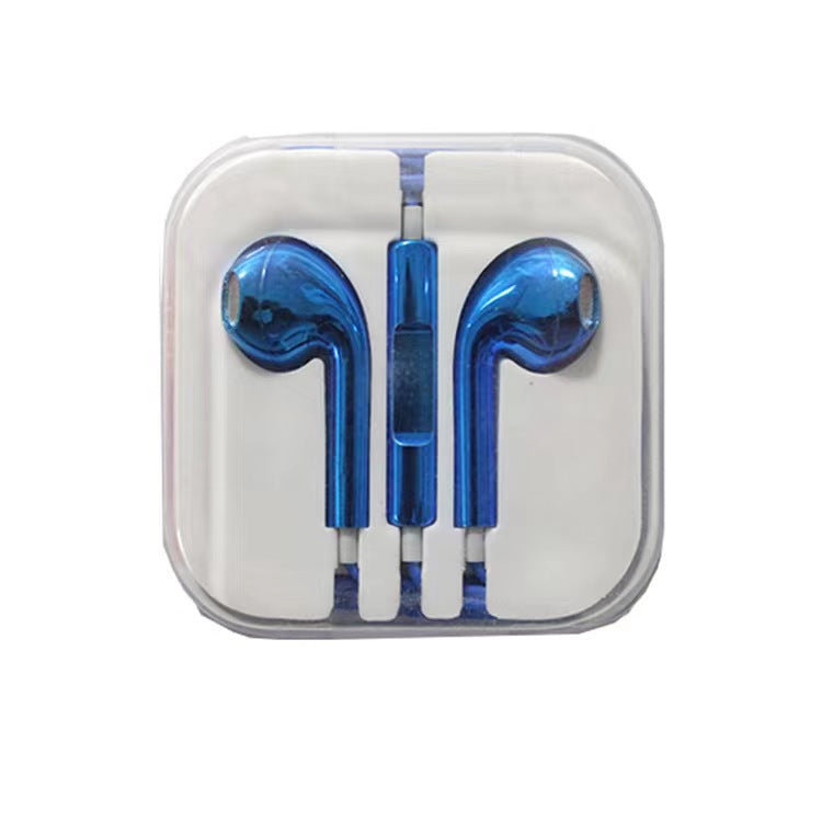 Semi-In-Ear Wired Headphones with Microphone and Bass Sound