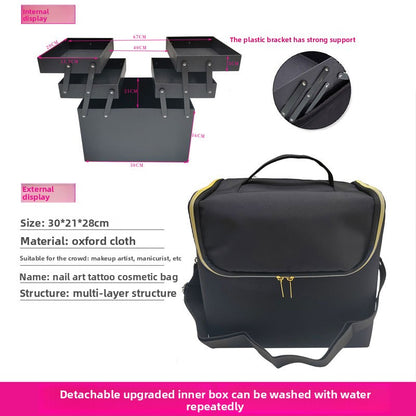 Semi-permanent storage cosmetic bag