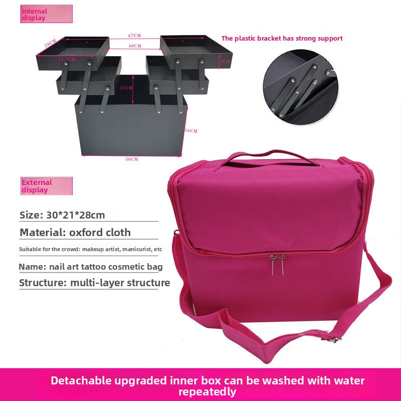 Semi-permanent storage cosmetic bag