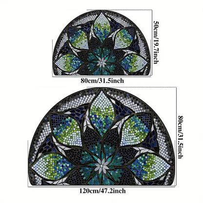 Semi-round Absorbent Non-slip Bathroom Mat