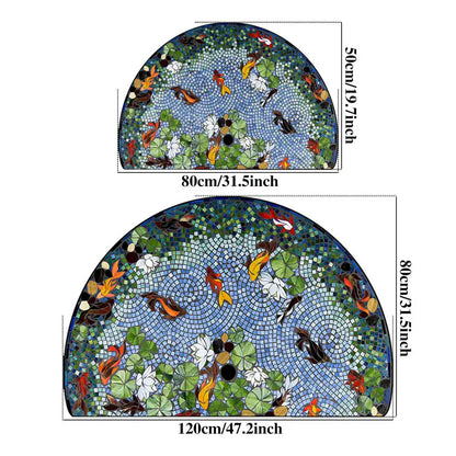 Semi-round Absorbent Non-slip Bathroom Mat