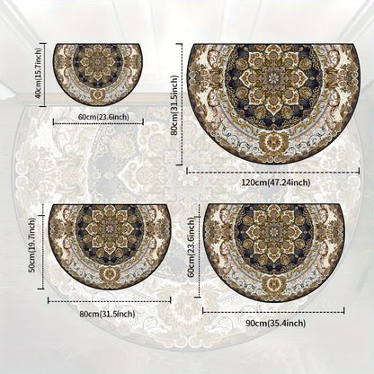 Semi-round Absorbent Non-slip Bathroom Mat