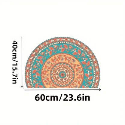 Semi-round Absorbent Non-slip Bathroom Mat