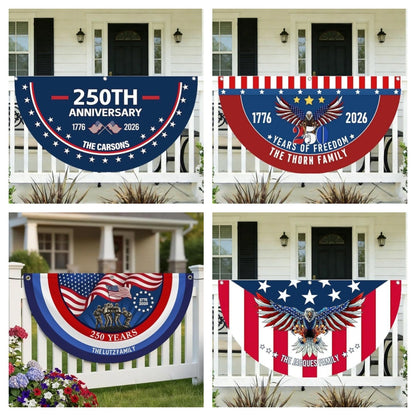 Semicircular Polyester Decorative Flag for Outdoor Use