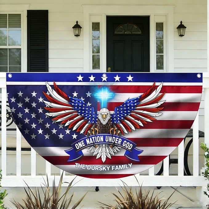 Semicircular Polyester Decorative Flag for Outdoor Use