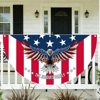Semicircular Polyester Decorative Flag for Outdoor Use