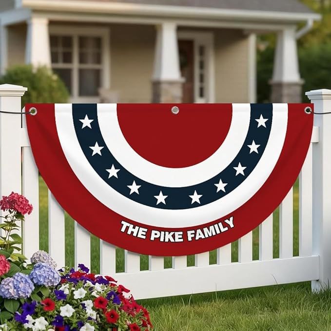 Semicircular Polyester Decorative Flag for Outdoor Use