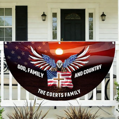 Semicircular Polyester Decorative Flag for Outdoor Use