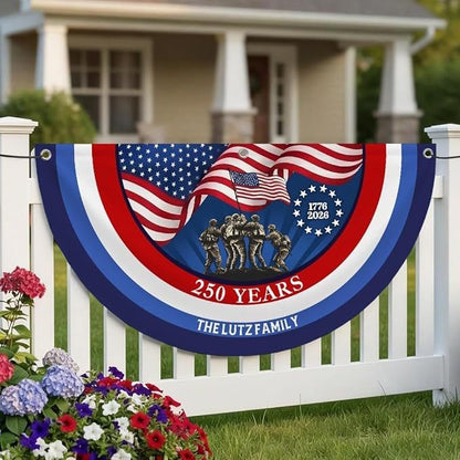 Semicircular Polyester Decorative Flag for Outdoor Use