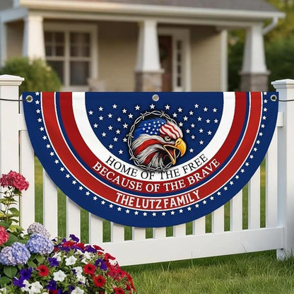 Semicircular Polyester Decorative Flag for Outdoor Use