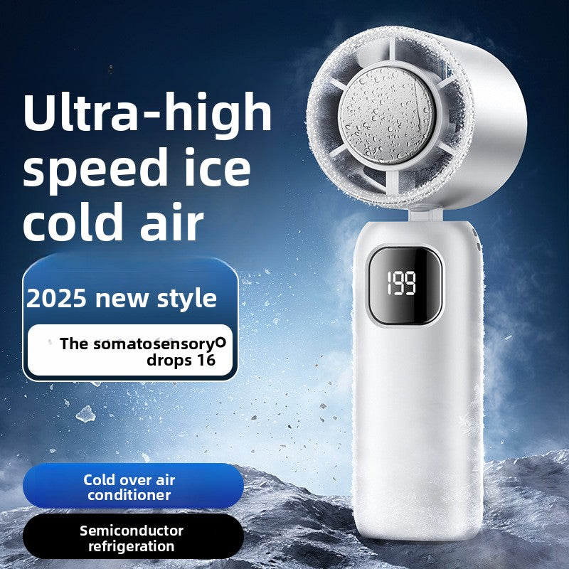 Semiconductor cooling handheld fan